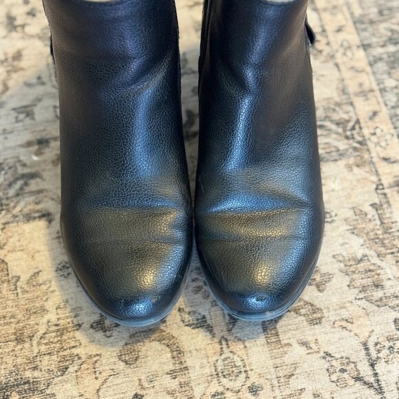 SOUL Naturalizer Boots Women's Size 7 Black Calm Booties Zipper Block Heel - Picture 5 of 9